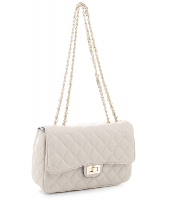 Quilted Classic Shoulder Bag HL20031 CREAM